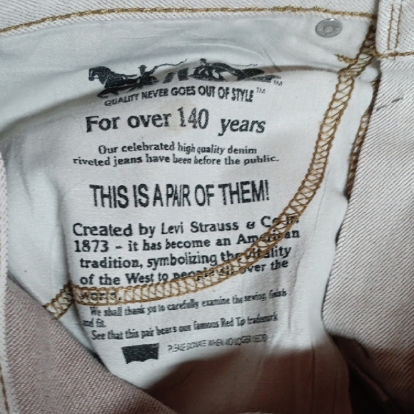 Levi's 505 tan jeans size 32 30 - Picture 8 of 11